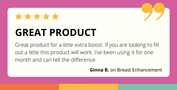 review by a Bust Bunny Breast Enhancement user